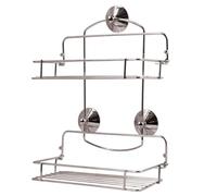MSV 140323 Serveur de Douche Super Ventouses Métal/PVC Chromé 28 x 13 x 36 cm