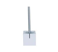 MSV 140363 Brosse WC avec Socle Polyresin/Inox Blanc 9,69 x 9,69 x 36,5 cm