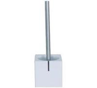 MSV 140363 Brosse WC avec Socle Polyresin/Inox Blanc 9,69 x 9,69 x 36,5 cm Blanc G