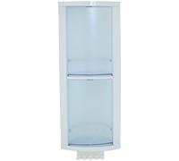 MSV 140491 Armoire Salle de Bain Verre Trempé/Acier Bleu 23 x 12 x 59 cm