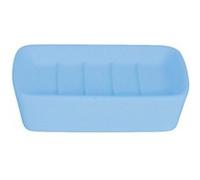 MSV 140687 Soft Touch Peau de Pêche Porte Savon PS/Revêtement Caoutchouc Bleu 11,8 x 8,80 x 2,7 cm Bleu G