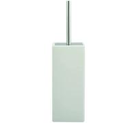 MSV 140745 Mahe Brosse WC Céramique Acier Inoxydable/Grès/PP Blanc Mat 10,5 x 10,5 x 38 cm