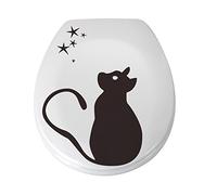 MSV 141741 Abattant WC Cat en Duroplast avec Softclose MDF multicoloré 30 x 20 x 15 cm