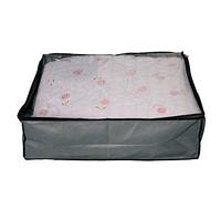 MSV 206 Housse pour Couvertures Non Tissée Polypropylène Gris/Noir/Transparente 65 x 55 x 20 cm