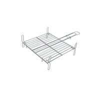 MSV 2107676 Grille avec Pied Acier Chromé 30 x 35 cm