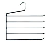 MSV 246 Cintre pour Pantalons avec 5 Barres Revêtement PVC/Métal Chrome Bleu 33 x 33 x 0,1 cm