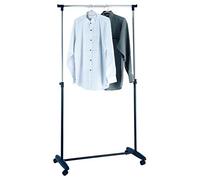 MSV 255 Porte-Vêtements avec des Roues Plastique Chrome/Noir 100 x 43 x 101 cm