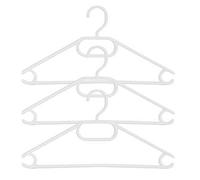 MSV 271 Lot de 3 Cintres pour Enfants Plastique/Polypropylène Blanc 34 x 0,6 x 18,5 cm