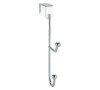 MSV 276 Patère avec 2 Têtes pour Porte Acier Chromé 2 x 12,5 x 21 cm