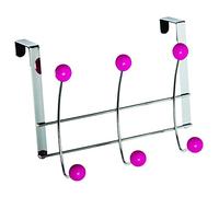 MSV 354 Patère avec 6 Têtes Acier Chrome/Poly Résine Couleurs Assorties 26,8 x 11 x 19 cm