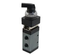 MSV-98322LB 13mm Filetage 3/2 Voies Noir Bouton Sélecteur Rotatif Air Valve Mécanique