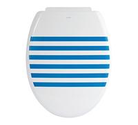 MSV Abattant WC 'Deauville', Bleu, 47 x 36.5 x 3.5 cm, 92 pièces