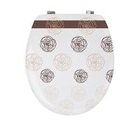 MSV Abattant WC en Bois, Marron/Blanc, 42,5 x 36,5 x 3 cm, 63 unités