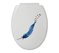 MSV Abattant WC 'India', Bleu, 47 x 36.5 x 3.5 cm, 98 pièces