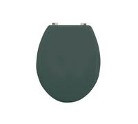 MSV - Abattant WC MDF CLÉO - Charnières en INOX - Tampons Amortisseurs - Ø 370 x 450 mm - Couleur Vert Foncé Mat - Finition Élégante - Confort et Hygiène pour Salle de Bain