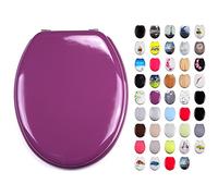 MSV Abattant WC MDF CLÉO Violet - Charnières INOX