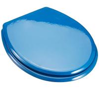 MSV - Abattant WC MDF CLÉO - Charnières INOX - Tampons Amortisseurs - Ø 30 x 20 x 15 cm - Couleur Bleu Marine - Finition Brillante - Confort et Élégance pour Salle de Bain