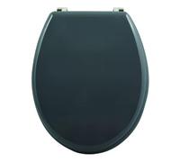 MSV France Abattant WC CLÉO MDF Ø370×450 mm Charnières inox Tampons amortisseurs Gris anthracite