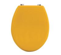 MSV - Abattant WC MDF CLÉO - Finition Safran Mat - Charnières en INOX - Design Moderne et Résistant - Système Soft Close - Facile à Installer - Universel et Durable