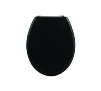 MSV Abattant WC MDF CLÉO Noir Mat - Charnières INOX