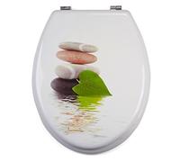 MSV Abattant Wc MDF Lingga - Charnières Inox - Vert & Blanc