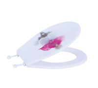 MSV Abattant WC PP Borneo Blanc & Rose - Charnières PS