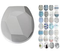 MSV Abattant WC Thermo Dur Origami Gris - Charnières PS