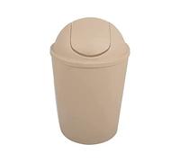 MSV AKO Poubelle avec Couvercle Rabattable Beige 5,5 l