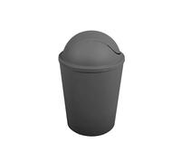 MSV Poubelle AKO - Couvercle rabattable, compact - 5,5 L, Gris foncé