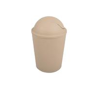 MSV AKO Poubelle avec Couvercle Rabattable Beige 5,5 l