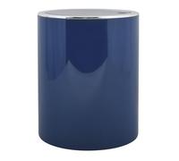 MSV Bad Serie Aspen Poubelle de salle de bain, à pédale, avec couvercle basculant, 6 l (diamètre x hauteur) : environ 18,5 x 26 cm, bleu foncé pastel