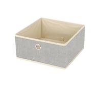 MSV, Boîte de Rangement Carrée Microaérée et Respirante pour Organiser Vos Objets, Idéale pour la Maison ou Le Bureau, Taille : 30x30 cm, Couleur : Gris, Gray