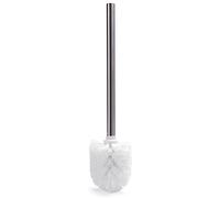 Brosse WC en polypropylène blanc et manche inox Ø8 x H.35 cm, MSV