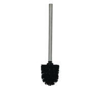 Brosse WC manche acier inoxydable brosse noire H.32 cm