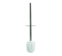 MSV France Brosse WC avec support PP & inox – Manche acier inoxydable Ø36 cm – Blanc