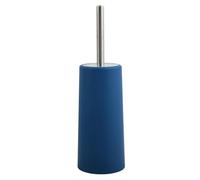 MSV - Brosse de WC - Manche en Acier Inoxydable - Design Compact - Ø36 cm - Couleur Bleu Foncé - Accessoire Pratique pour Salle de Bain - Stockage Facile - Nettoyage Efficace et Design Élégant