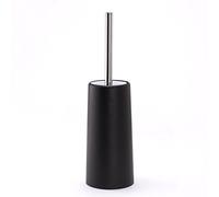 MSV - Brosse de WC - Manche en Acier Inoxydable - Design Compact - Ø36 cm - Couleur Noir - Accessoire Pratique pour Salle de Bain - Stockage Facile - Nettoyage Efficace et Design Élégant