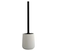 MSV, Brosse WC avec Support Céramique, Modèle MAONIE, Poils résistants à l'usure, 10,4x38,8cm, à Poser, Serviteur WC Non Fixe, Design Classique et élégant, Blanc Mat