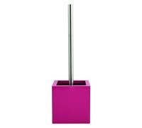 MSV Brosse WC avec Support MDF INOX Rose Fuschia