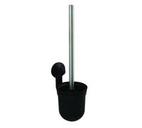 MSV Brosse WC avec Support Mural à Fixer PP ABS & PVC Super ventouses Noir Mat