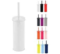 MSV Brosse WC avec Support Acier Habana Blanc