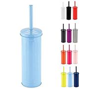 MSV, Brosse WC Élégante avec Support en Acier, Design Moderne et Durable, Idéale pour Une Salle de Bain Soignée et Fonctionnelle, Habana Bleu Pastel