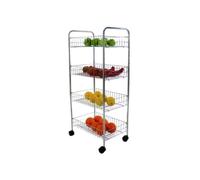 MSV Chariot Multi-Fonctions 4 Niveaux Acier Chromé