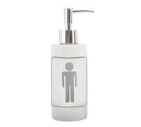 MSV Distributeur de Savon Céramique H/F Blanc & Gris