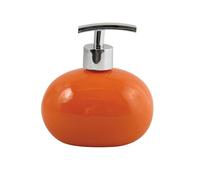 MSV Distributeur de savon céramique Java Ø 8 x 18 cm 300 ml Orange – Design élégant