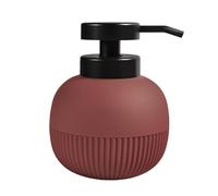 MSV - Distributeur De Savon Gino Berry - Automatique Infrarouge - Verre et Plastique - 10.3 x 10.3 x 13.2 cm - 0.5L - Bordeaux - Rechargeable sans Contact - Design Moderne