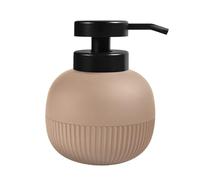 MSV - Distributeur De Savon Gino Cappuccino - Rechargeable - 10.3 x 10.3 x 13.2 cm - 0.5L - Beige - Infrarouge - Cuisine Et Salle De Bain - Verre Et Plastique - Design Moderne