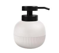 MSV - Distributeur de Savon Liquide Gino 0.5L - 10.3 x 13.2 cm - Accessoire Salle de Bain, Cuisine - Pompe Ergonomique & Dosage Précis - Facile à Nettoyer et Recharger - Design Élégant - Blanc