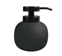 MSV - Distributeur de Savon Liquide Gino 0.5L - 10.3 x 13.2 cm - Accessoire Salle de Bain, Cuisine - Pompe Ergonomique & Dosage Précis - Facile à Nettoyer et Recharger - Design Élégant - Noir