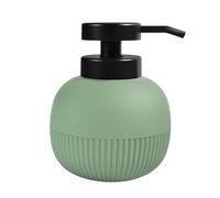 MSV - Distributeur de Savon Liquide Gino 0.5L - 10.3 x 13.2 cm - Accessoire Salle de Bain, Cuisine - Pompe Ergonomique & Dosage Précis - Facile à Nettoyer et Recharger - Design Élégant - Basil